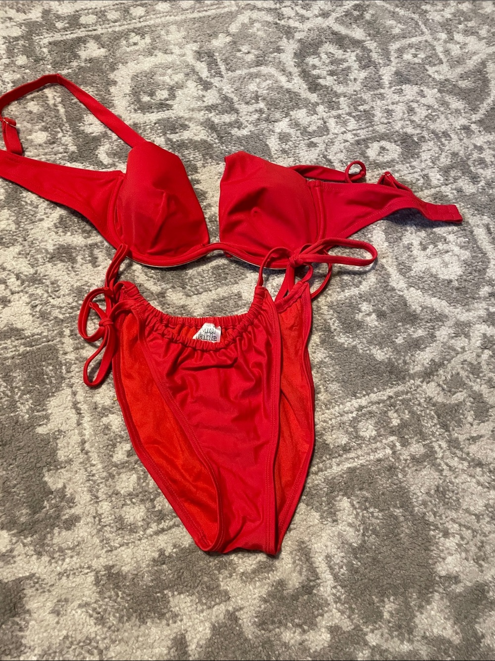 wild fable Red Tie-Side Two-Piece Bikini